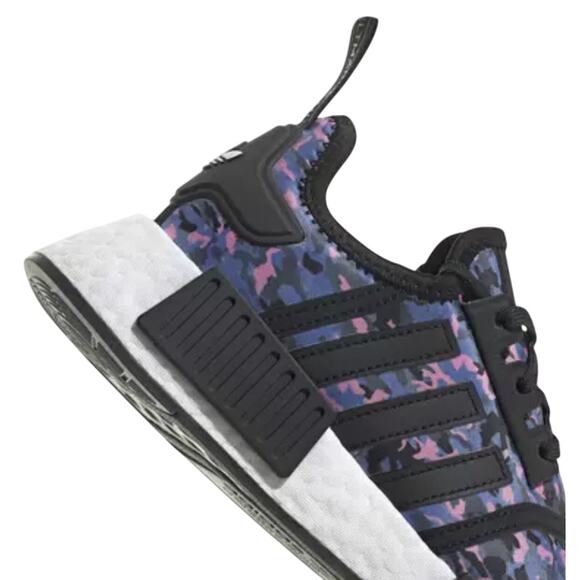 Adidas NMD_R1, Black & Pink Camouflage, Boost, Youth Size 5.5, Women's Size 7 - Picture 9 of 10